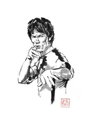 bruce lee en garde