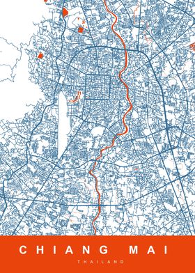 MAP CHIANG MAI  THAILAND 