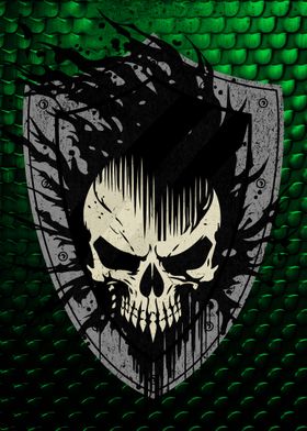 Skull Shield Green