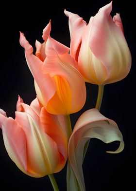 Tulips close up