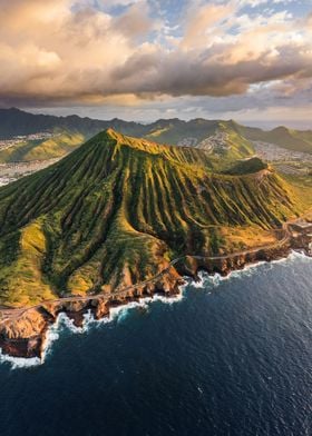 Oahu coast sunset Hawaii