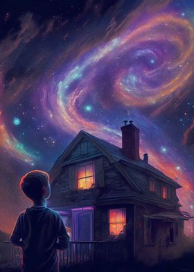 House In The Night Sky