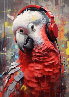 Grey Parrot Headphones