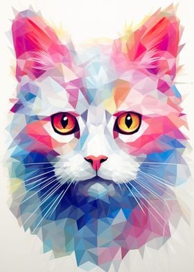 Cute Funny Cat Abstract
