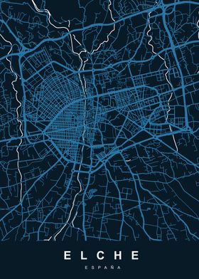 MAP ELCHE SPAIN