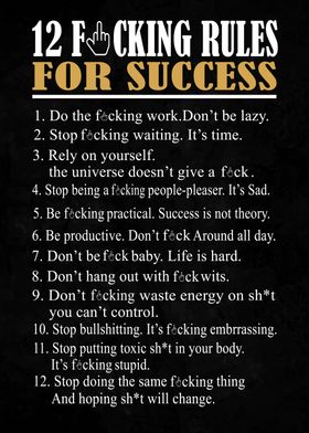 12 rules to success