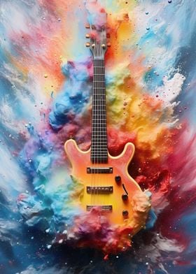 Guitar Melting Its Colors