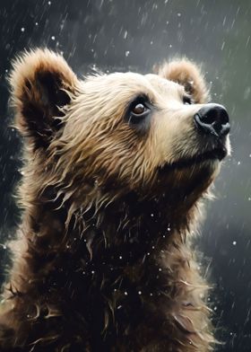 Cute Wet Bear