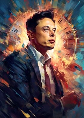 Portrait of Elon Musk