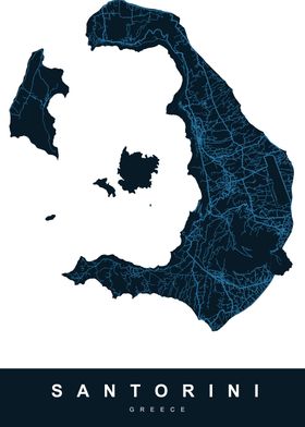 MAP SANTORINI GREECE