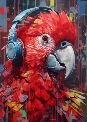 Bird with Headphones