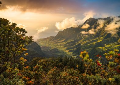 Sunset in Kauai Hawaii