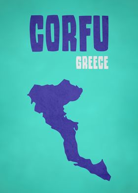 CORFU GREECE MAP