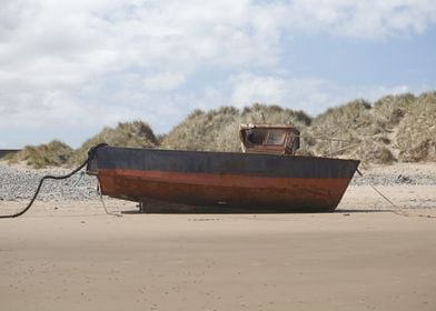 Old boat on a beach
