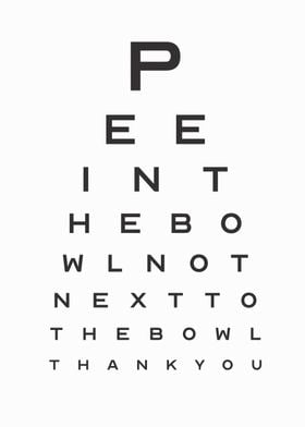 Bathroom Eye Test