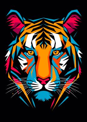 Majestic Tiger pop art