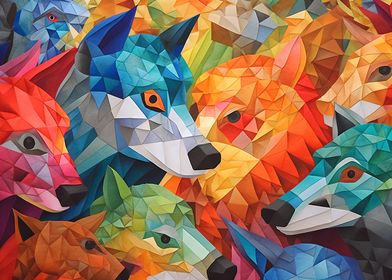 Wolf mosaic