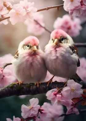 Birds Cherry Blossoms