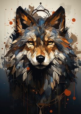 Boho Wolf Portrait