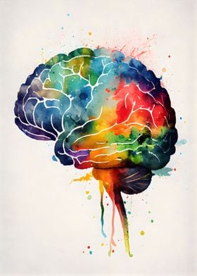 Bright Colorful Brain