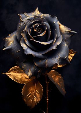 Black Dark Rose Flower