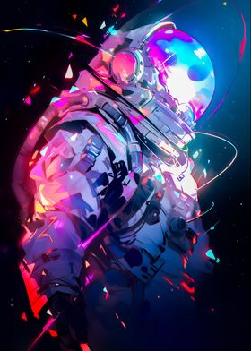 Astronaut Space Nebula