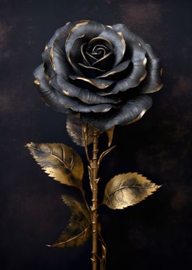 Black Dark Rose Flower