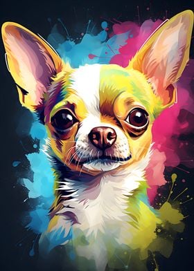 Cute Watercolor Chihuahua