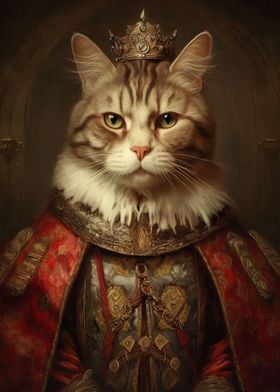 King Cat with a Crown