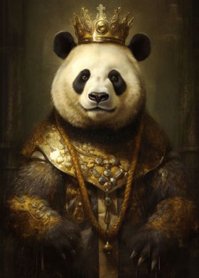 King Panda with a Crown