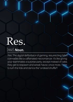 Res word definition gaming