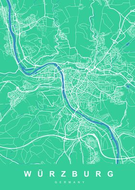 MAP WURZBURG GERMANY 