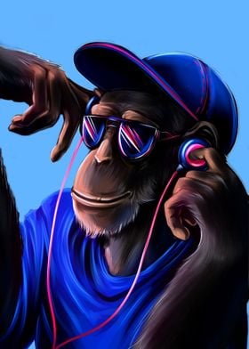 Monkey Headphone Dj Music