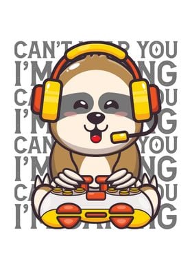 Gamer Sloth Funny Sloth