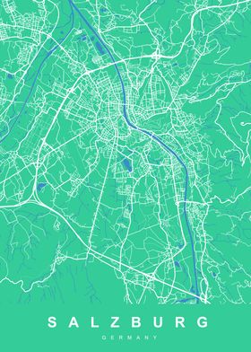 MAP SALZBURG GERMANY 