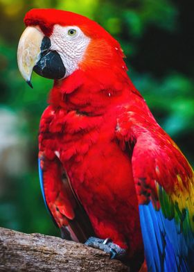 Red Yellow and Blue Parrot