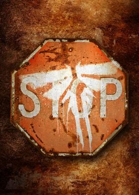RUSTIC STOP SIGN