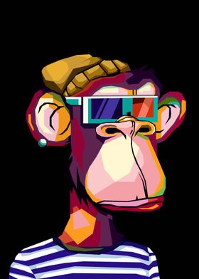 Bored style ape