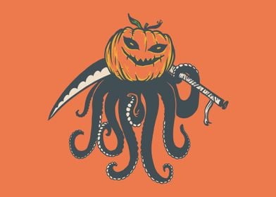 Octopus Pumpkin Halloween