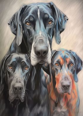 Great Dane Family Sketch