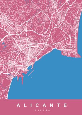 MAP ALICANTE SPAIN