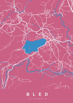 MAP BLED SLOVENIA