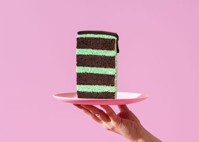 Layered mint cake 