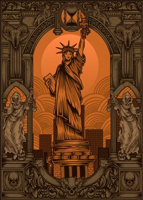 vintage liberty statue 