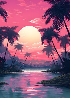 Vaporwave Landscape