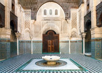 Moroccan courtyard in Fes