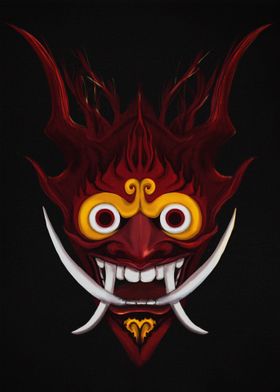 Hannya Japanese Demon Mask