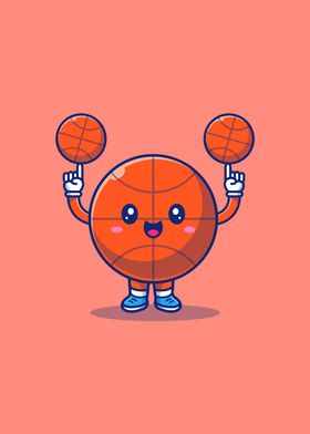 Cute Basket Ball Cartoon
