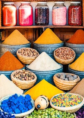 Colorful spices Morocco