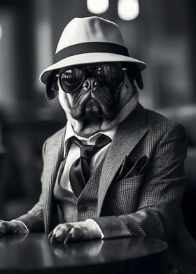 Cool Pug in Suit